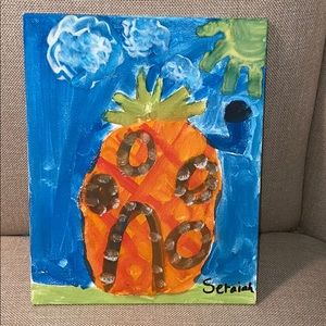Handmade Spongebob pineapple house Art